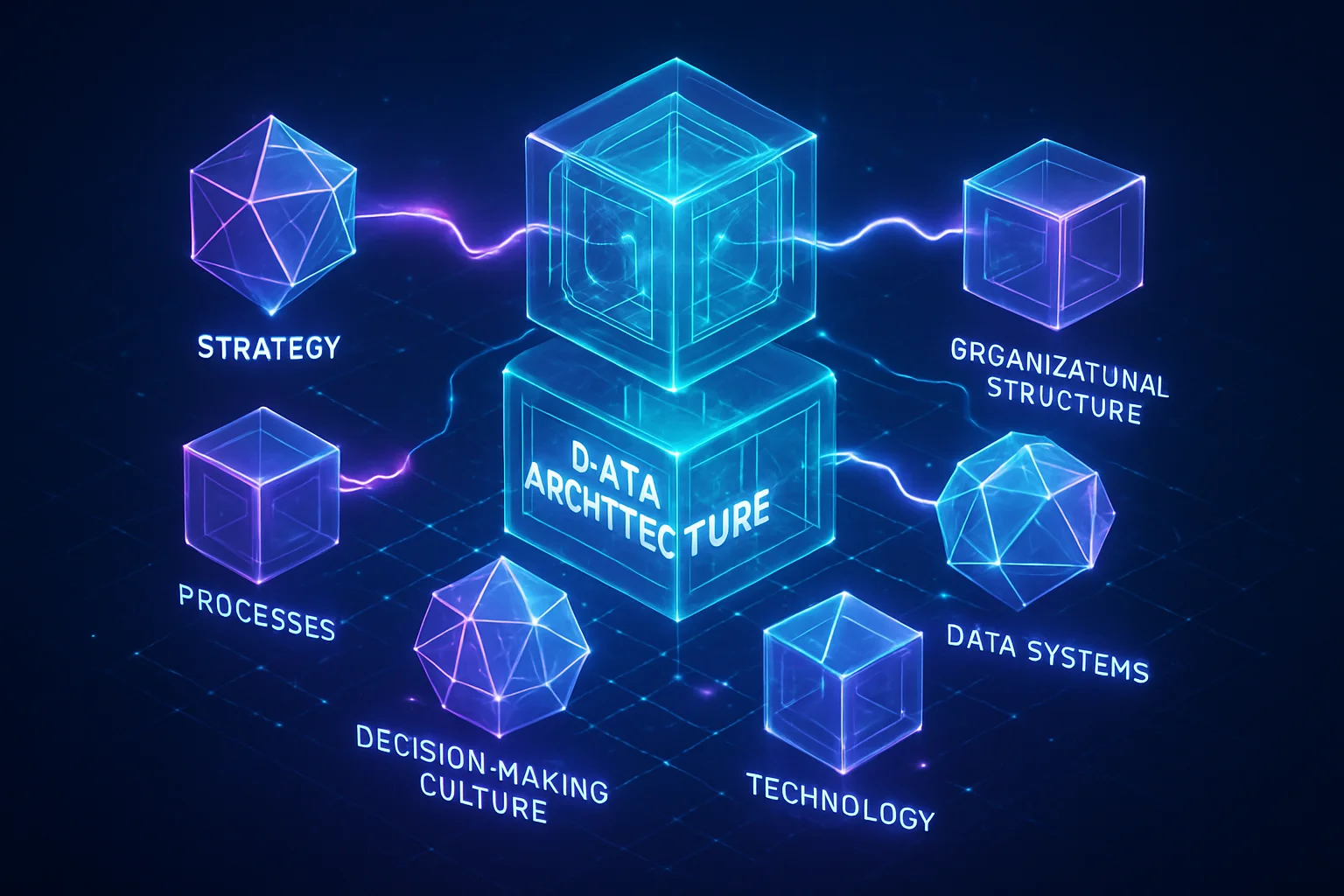 Izometryczna neonowa holograficzna architektura wzrostu jako szklany system danych